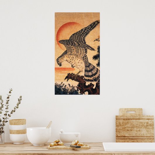 Kuniyoshi Hawk Poster (Küche)