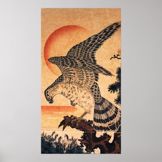 Kuniyoshi Hawk Poster (Vorne)