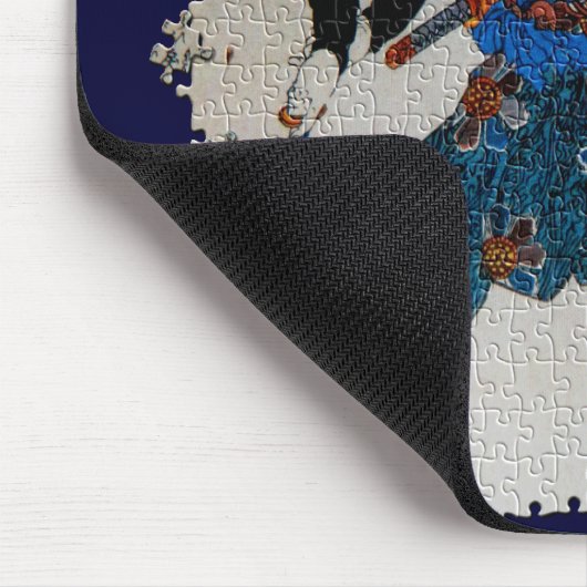 Kuniyoshi ronin puzzle Yoshida Sadaemon Kanesada Mousepad (Ecke)