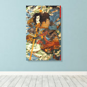 Kuniyoshi Samurai Canvas Print Leinwanddruck (Insitu (Holzboden))