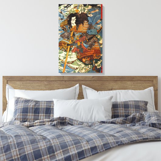 Kuniyoshi Samurai Canvas Print Leinwanddruck (Insitu (Schlafzimmer))