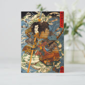 Kuniyoshi Samurai Einladungen (Stehend Vorderseite)