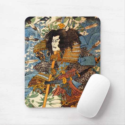 Kuniyoshi Samurai-Mausunterlage Mousepad (Mit Mouse)