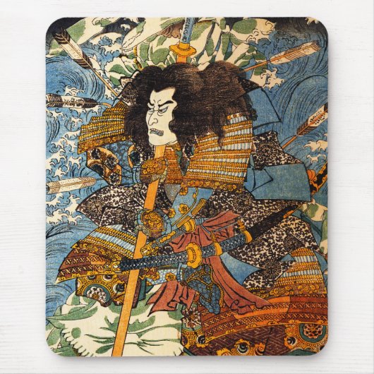 Kuniyoshi Samurai-Mausunterlage Mousepad (Vorne)