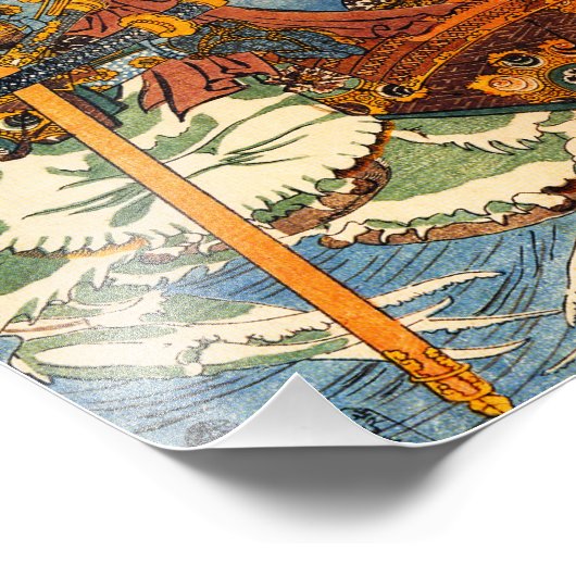 Kuniyoshi Samurai Print Fotodruck (Ecke)
