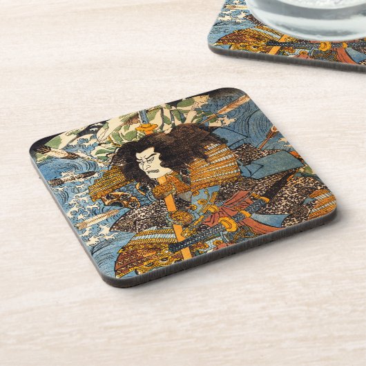 Kuniyoshi Samurai-Untersetzer Untersetzer (Linke Seite)