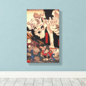Kuniyoshi Skeleton Canvas Print Leinwanddruck (Insitu (Holzboden))
