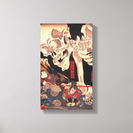 Kuniyoshi Skeleton Canvas Print Leinwanddruck (Vorderseite)