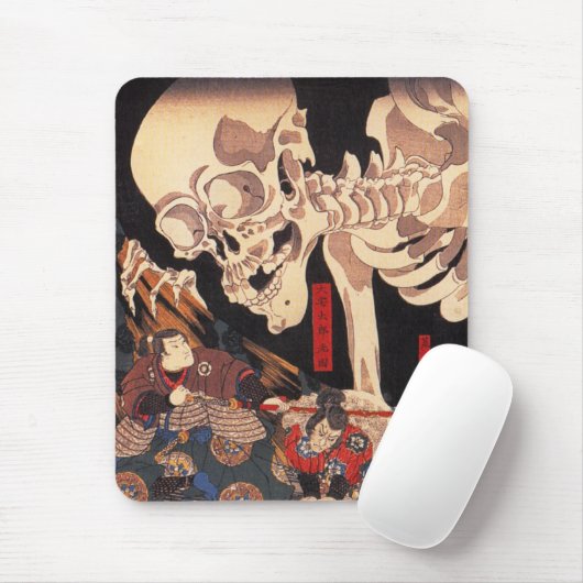 Kuniyoshi Skeleton Mausunterlage Mousepad (Mit Mouse)