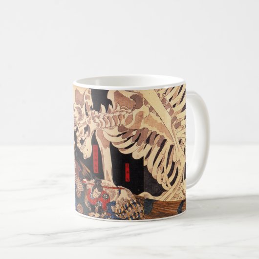 Kuniyoshi Skelett-Tasse Kaffeetasse (VorderseiteRechts)