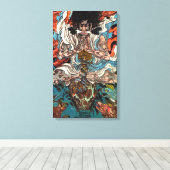 Kuniyoshi The Warrior asian samurai Reitschlange Leinwanddruck (Insitu (Holzboden))