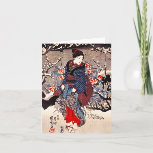 Kuniyoshi Three Women Note Card Karte (Vorderseite)