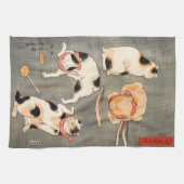 Kuniyoshi vier Katzen Küchentuch (Horizontal)