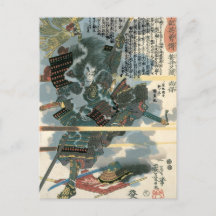 Kuniyoshi Vintager Kampf des japanischen Kriegers