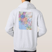 Kunming China City Map Hoodie (Rückseite)