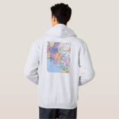 Kunming China City Map Hoodie (Schwarz voll)