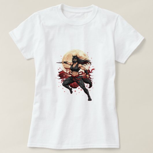 Kunoichi Horse Ninja – Japanese Warrior Art 2026 Y T-Shirt (Design vorne)