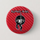 KUNOICHI* "roter Knopf " Button (Vorderseite)