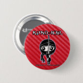 KUNOICHI* "roter Knopf " Button (Vorne & Hinten)
