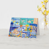 Kunskarte: Cornish Teatime ( Cornish Blue ) Karte (Gelbe Blume)