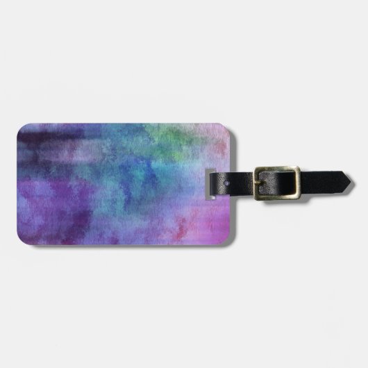 Kunst abstrakter Watercolorhintergrund auf Papier Gepäckanhänger (Vorderseite horizontal)