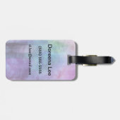 Kunst abstrakter Watercolorhintergrund auf Papier Gepäckanhänger (Rückseite horizontal)