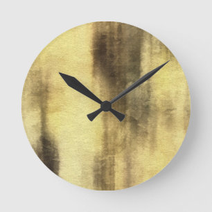 Kunst abstrakter Watercolorhintergrund auf Papier Runde Wanduhr