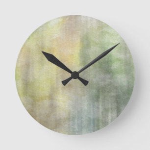 Kunst abstrakter Watercolorhintergrund auf Papier Runde Wanduhr