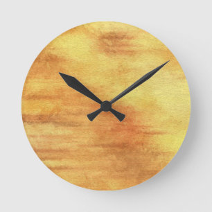 Kunst abstrakter Watercolorhintergrund auf Papier Runde Wanduhr