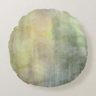 Kunst abstrakter Watercolorhintergrund auf Papier Rundes Kissen