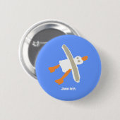 Kunst-Abzeichen-Knopf: John-Farbstoff-Seemöwe Button (Vorne & Hinten)