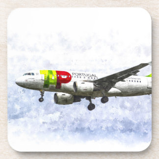 Kunst Air Portugal Airbus A319 Getränkeuntersetzer
