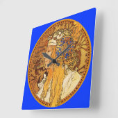 Kunst Alphonse Mucha Nouveau Uhr (Winkel)