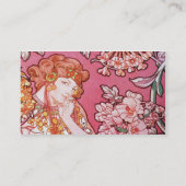 Kunst Alphonse Mucha Nouveau Visitenkarten Visitenkarte (Rückseite)