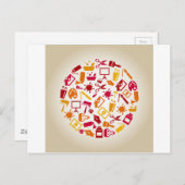 Kunst als Kreis Postkarte (Vorne/Hinten)