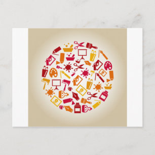 Kunst als Kreis Postkarte