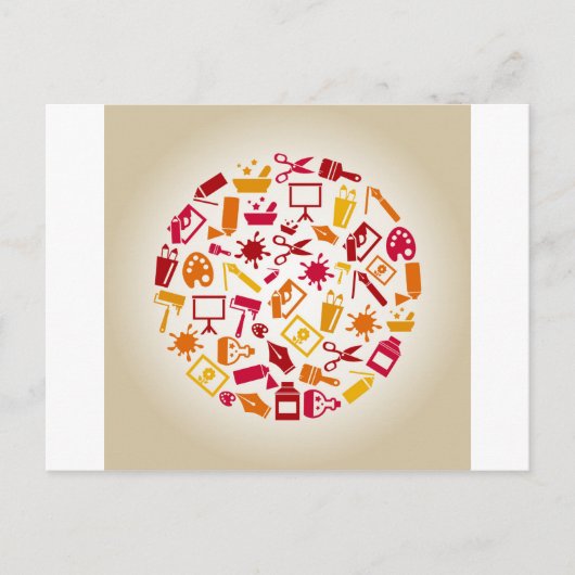 Kunst als Kreis Postkarte (Vorderseite)