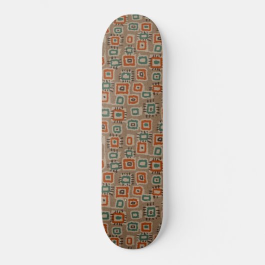 Kunst Alte Stoffpatches Skateboard (Vorderseite)