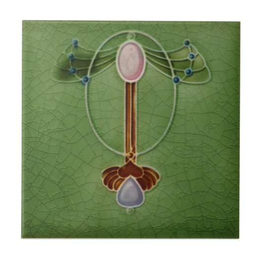 Kunst AN004 Nouveau Wiedergabe-Antiken-Fliese Fliese (Vorderseite)