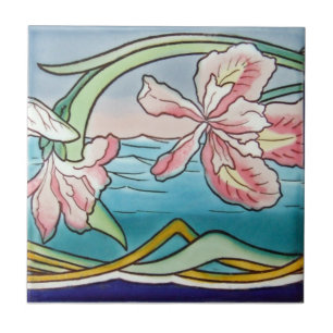 Kunst AN076 Nouveau Wiedergabe-Antiken-Fliese Fliese