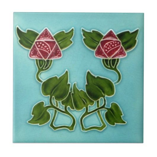 Kunst AN080 Nouveau Wiedergabe-Antiken-Fliese Fliese (Vorderseite)