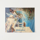 Kunst an der Küste | Mittelmeerküste Wandteppich (Vorderseite (Horizontal))