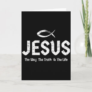 (Kunst auf der Rückseite) Bibel Johannes 14_6 Jesu Karte