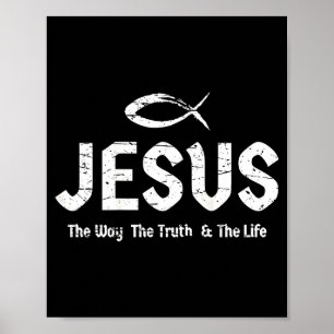 (Kunst auf der Rückseite) Bibel Johannes 14_6 Jesu Poster