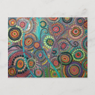 Kunst auf einer Postkarte (Pfau)