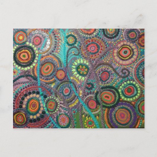 Kunst auf einer Postkarte (Pfau) (Vorderseite)