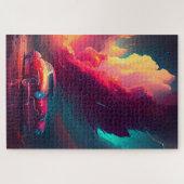 Kunst auf Rädern Digitales Autoportrait Puzzle (Horizontal)