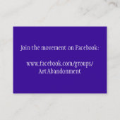 Kunst-Aufgeben-dunkles Regenbogen-Aquarell Visitenkarte (Rückseite)