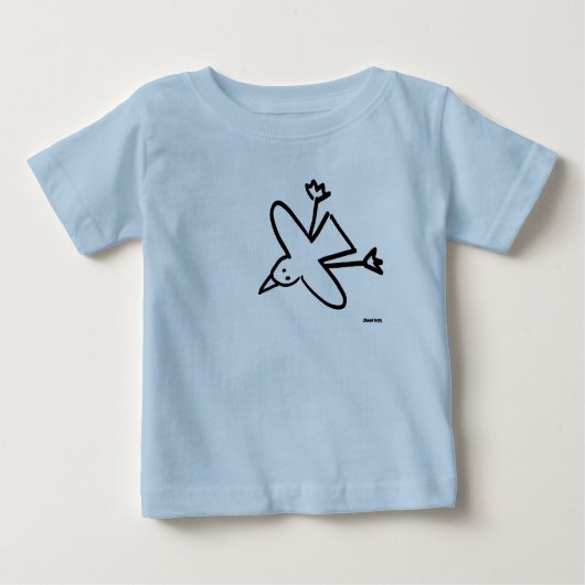 Kunst-Baby: John-Farbstoff-Seemöwe-Zeichnen Baby T-shirt (Vorderseite)