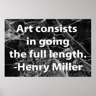 Kunst besteht, wenn sie das in voller Länge geht Poster